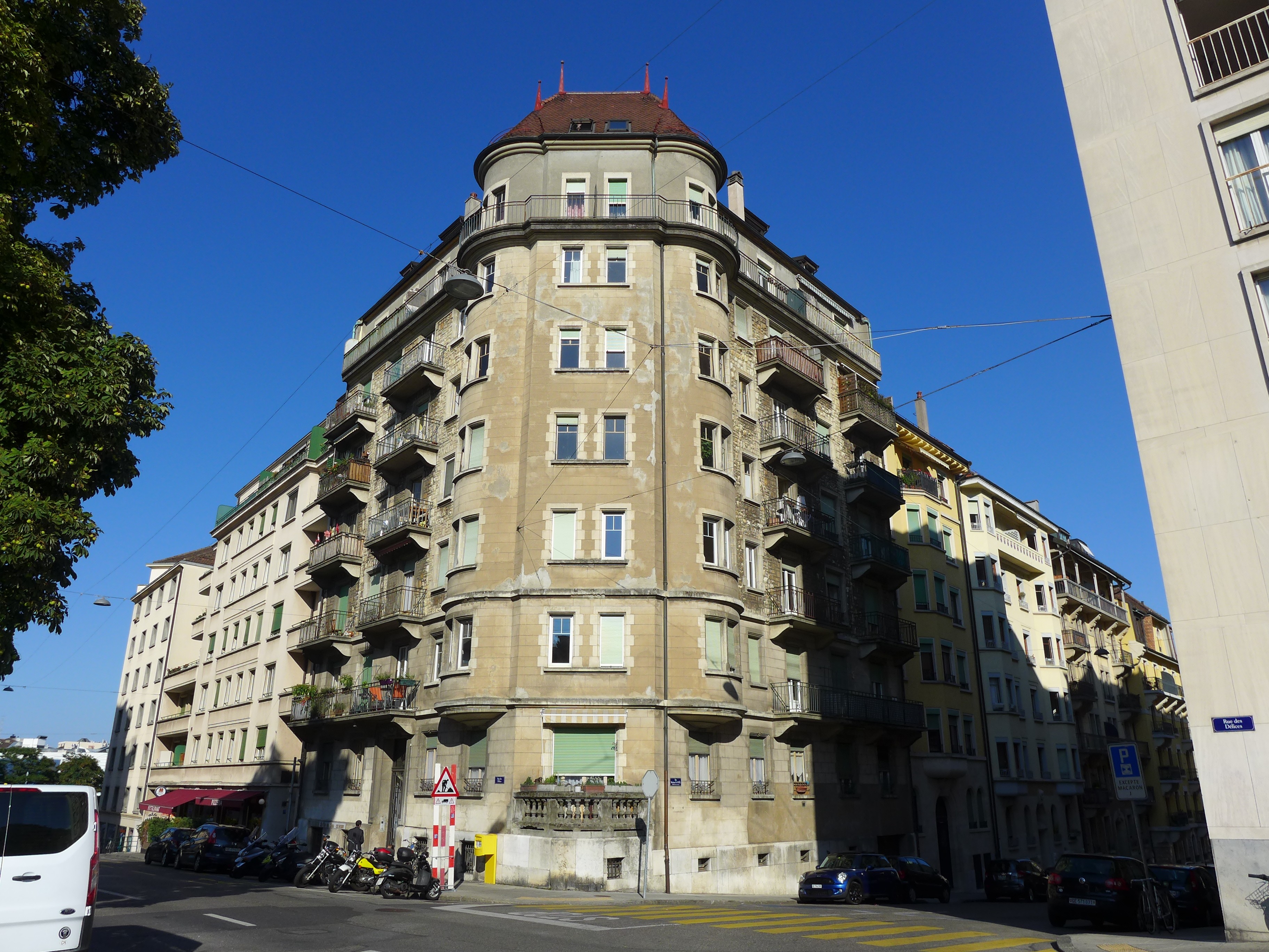 Eine der ersten Liegenschaften in der neuen Anlagegruppe Immobilien Romandie: Rue des Délices 14 in Genf (Foto: Helvetia Anlagestiftung)