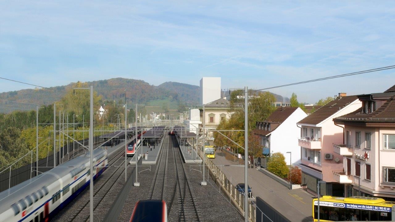 Wird komplett neu gestaltet: der Bahnhof in Liestal (Foto: SBB Immobilien)