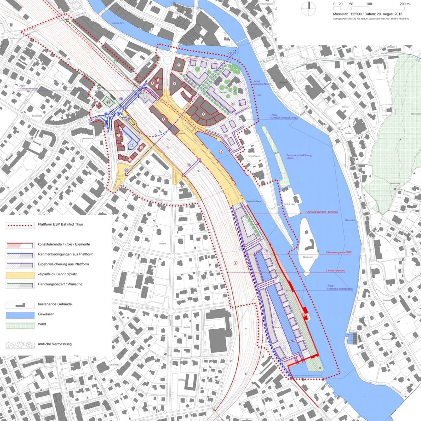 Der Entwicklungsleitplan Plattform ESP Bahnhof Thun (Ausschnitt © Plattform ESP Bahnhof Thun)